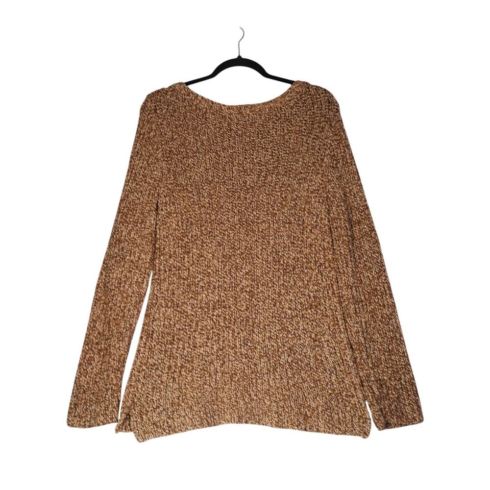Lauren Ralph Lauren Sweater Womens XL Brown Marled Knit Boat Neck Pullover Boho - Picture 5 of 11